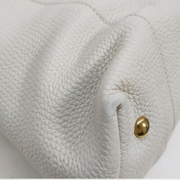 AUTHENTIC GUCCI HANDBAG SHOULDER TOTE OFF WHITE LEATHER - Picture 11 of 15